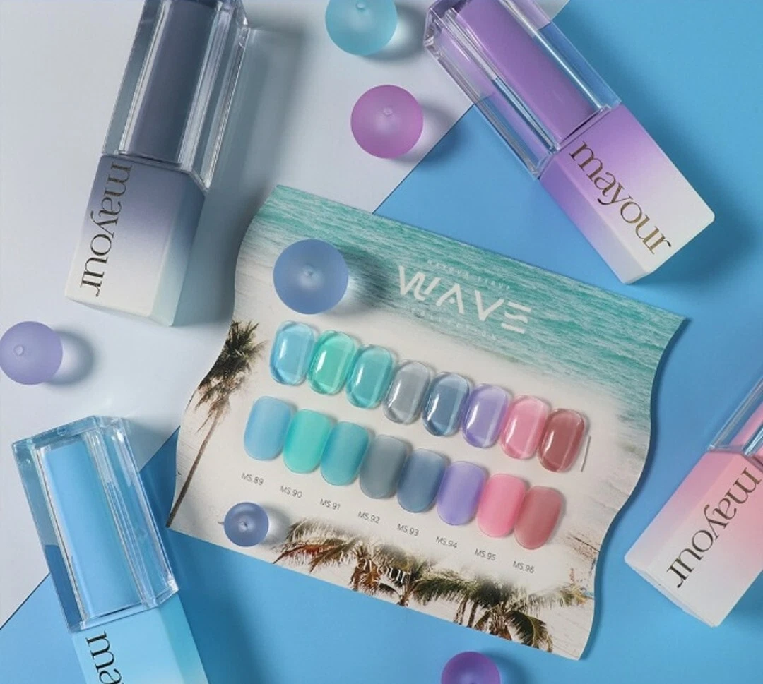 MAYOUR Wave Collection 8 Color Set Syrup Gel Nail Polish K-Beauty