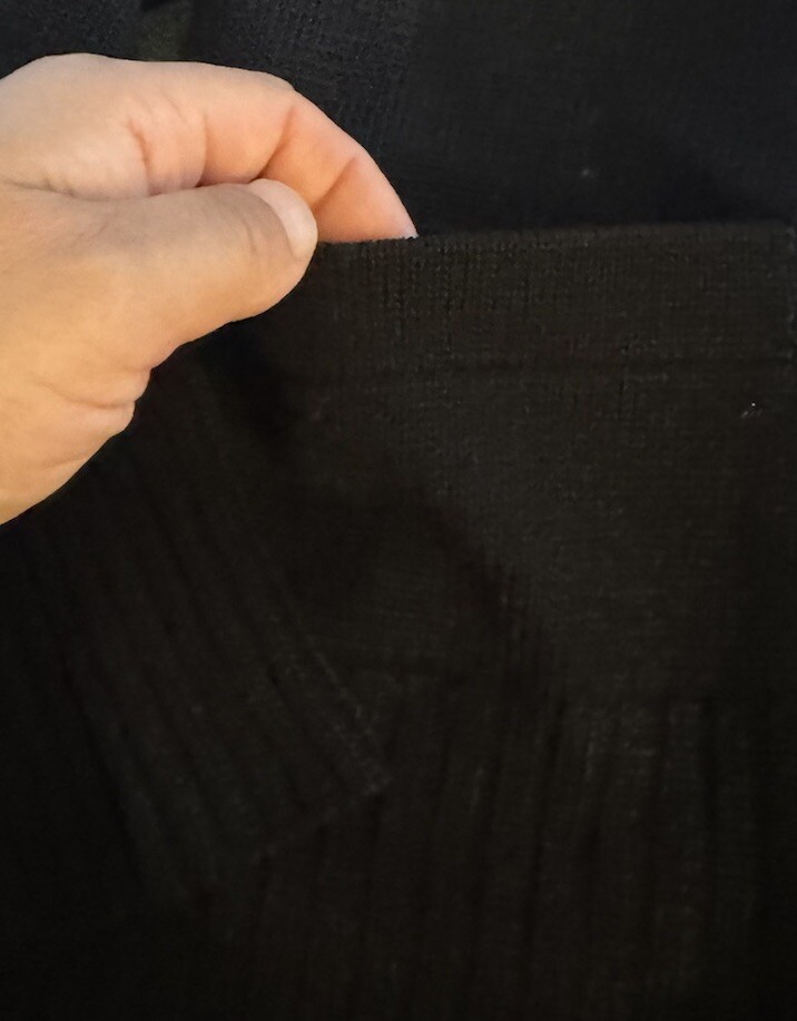 John Patrick Cardigan Black Pockets Perfect S/M - image 3