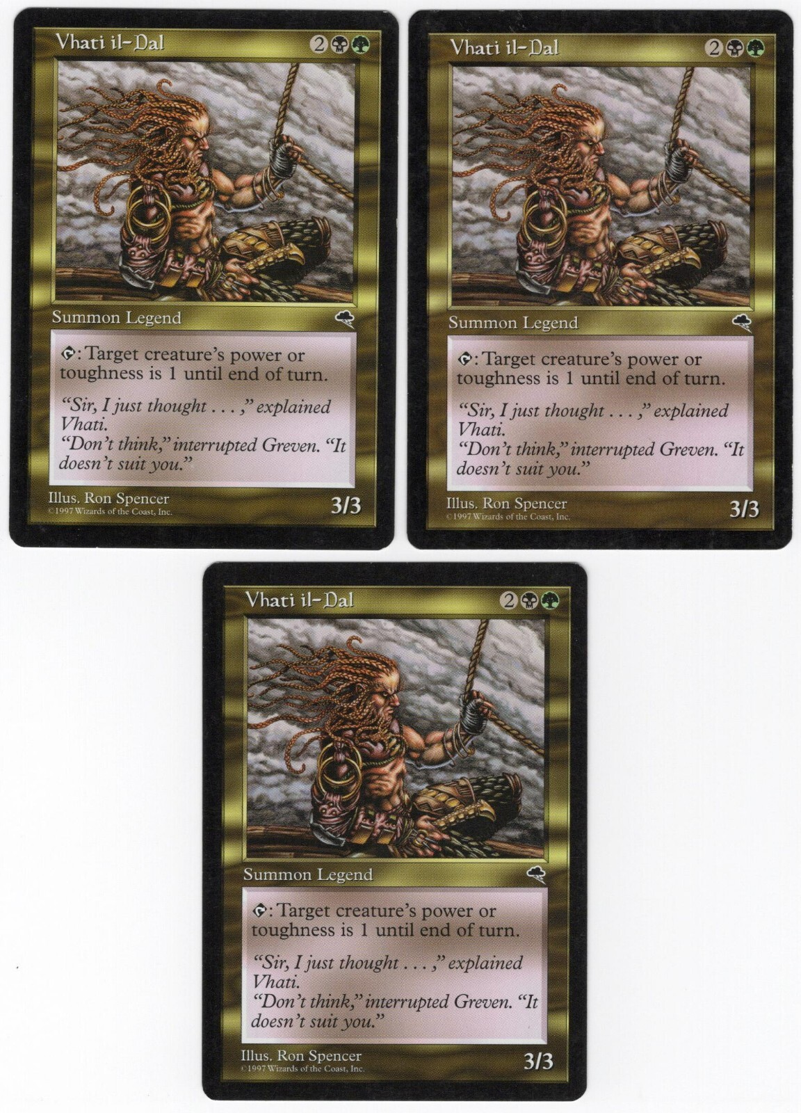 Vhati il-Dal x3 3x 1997 Tempest Multi-Color Rare Creature MTG SP - NM AZ2