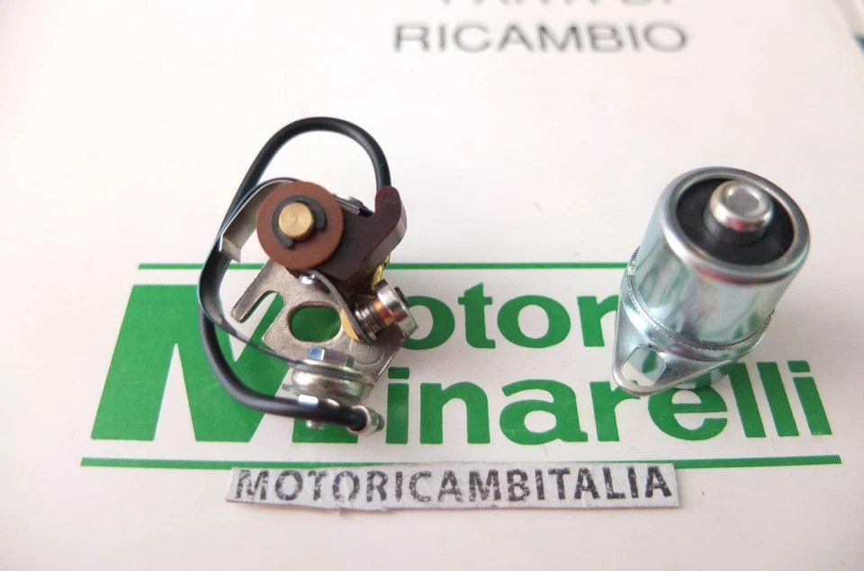 MOTORICAMBITALIA PER Minarelli motore p4 P3 EZ E3 FBM 90 48 Condensatore puntine volano PER CEV