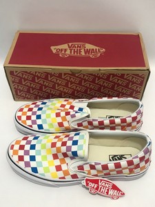 vans rainbow chex skate shoe