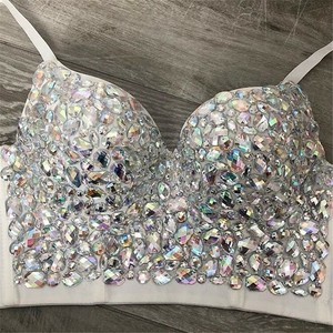 silver bustier crop top