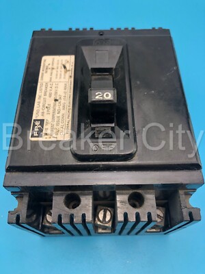 FPE NEF431020 3 Pole 20 Amp Type NEF Circuit Breaker Federal Pacific 480VAC 20A