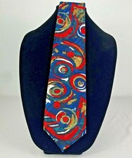 Mens WEMBLEY Neck Tie Red Blue Gold MADE IN USA