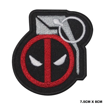 Dead Pool Grenade Movie Logo Embroidered Patch Bügelbild/Aufnähen Patch Batch