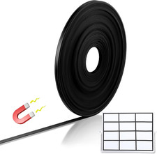 Black Magnetic Tape Roll - 1/4" x 100ft for Whiteboard Art Marking