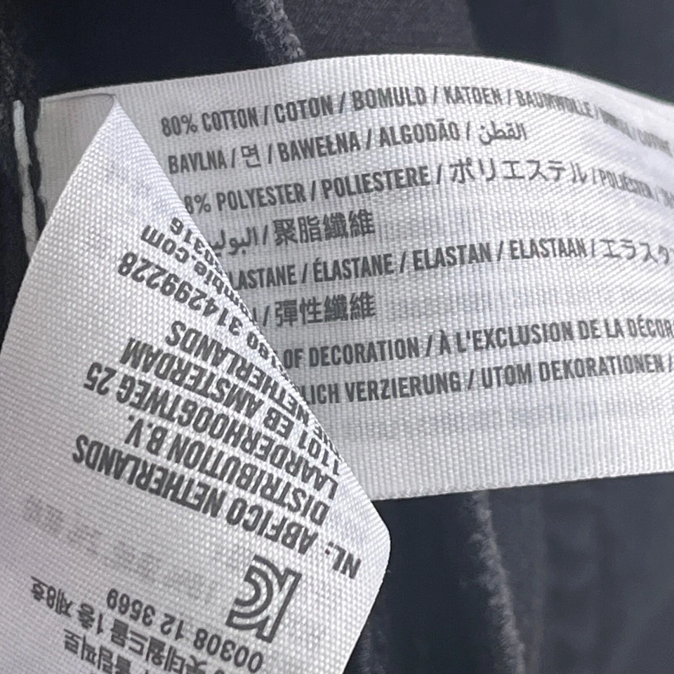 Hollister Bike Trucker Jacket Mens Small Black Long Sleeve Casual Epic Flex EUC - Image 4 of 4