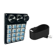 Customs Macro Keypad with 16 Programmable Key and 3 Adjustment Knobs Keypad