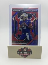 2024 Michael Penix Jr Prizm Draft Picks Football New Recruits #NR-MPJ Red Ice RC