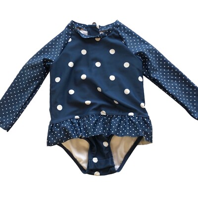 Oshkosh 12 Month Infant Swimsuit Long Sleeve Skirted One Piece