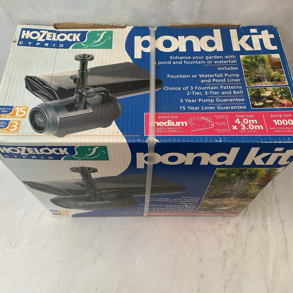 Hozelock Medium Pond Kit 1000 LPH Fountain/Waterfall Pump With Pond