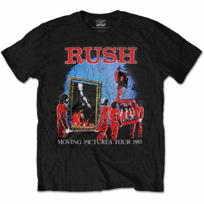 Rush 'Moving Pictures Tour' (Schwarz) T-Shirt - NEU & OFFIZIELL!