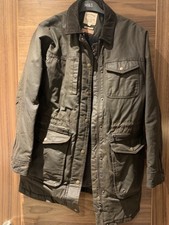 Fatface Cheshire Six Pocket Wax Jacket Chocolate Brown Size 10