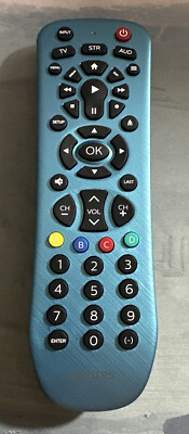 New SPR3249B/27 For Philips 3-Device Universal Remote Brushed Electric Blue
