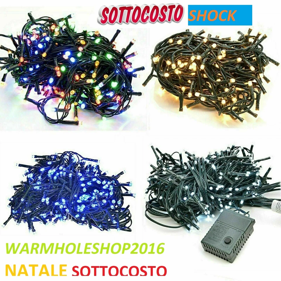 LUCI DI NATALE LED DA ESTERNO INTERNO IP NATALIZIE CATENA PER ALBERO ADDOBBI
