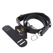 Vachetta Shoulder Strap Black 2.5 / 98-120cm Leather Silver Compatible with LV