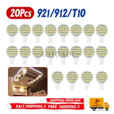 20PC Super Bright T10/921/194 24 LED RV Trailer Interior Light Bulbs 6000K White