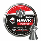 Hawki Airgun Pellets .177 / 4.5mm Caliber 9.72gr /0.63 g 500 ct Hi6019EX pointed