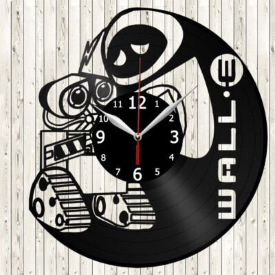 WALL-E Vinyl Record Wall Clock Decor Handmade 5031