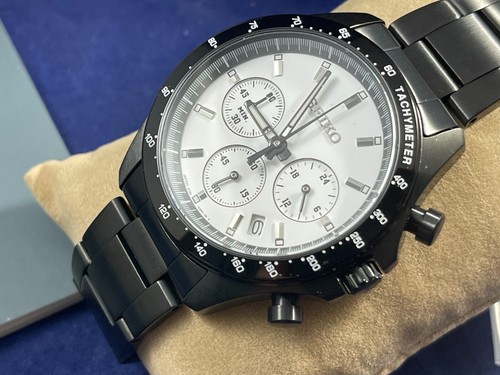 Seiko X Nano Universe Chronograph Watch SZSJ119 670-5137038 Black Stainless - Picture 3 of 13