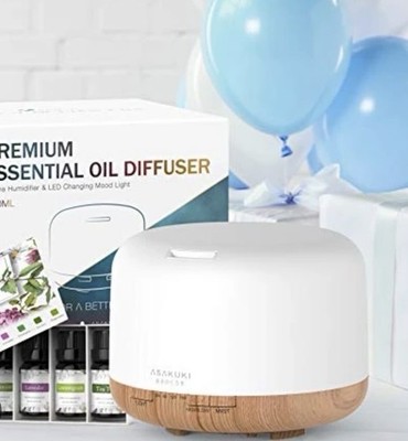 NEW Asakuki Premium Essential Oil Diffuser 500ml Aroma Humidifier