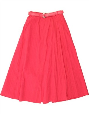 VINTAGE Originals A-Linien-Damenrock UK 12 Medium W28 rosa Baumwolle HQ09