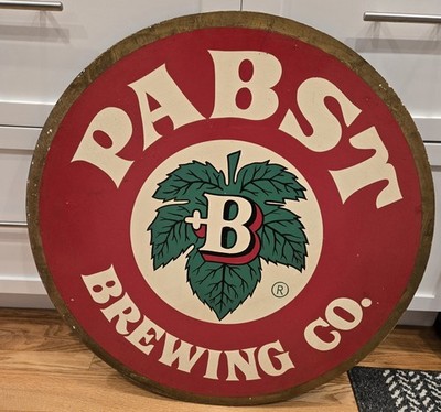  28'' Pabst Beer Masonite wartime sign sign it might have been part of a display 
