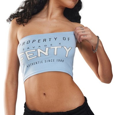 Rihanna Savage x FENTY Game Day LVII Tube Top   Blue   Plus L   NEW