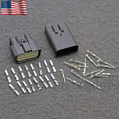 #ad For 16 Pin Wire Connector Harley BLACK Waterproof Sealed Kit MX150 with CPA $19.09