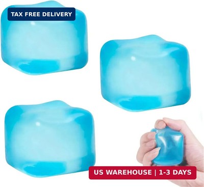 3 Pcs High-Density ice Cube Squeeze Ball, ice Cube Compression Provides Sensory 