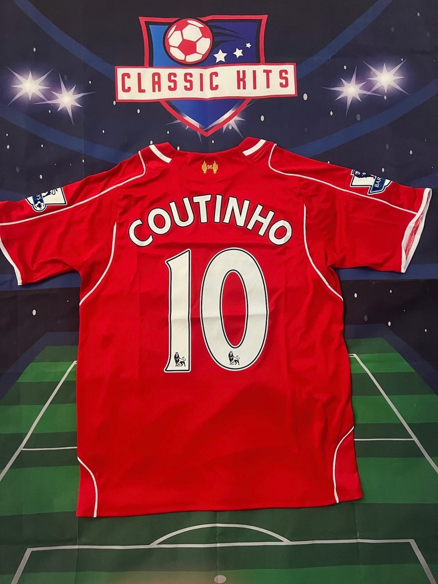 最終値下げ　激レア　リヴァプール COUTINHO 10番 ユニフォーム Philippe Coutinho 14-15 Liverpool Home Jersey #10 | eBay