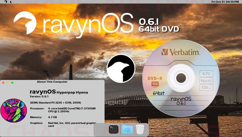 ravynOS 0.6.1 64bit DVD