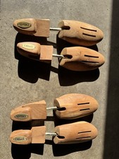 Vintage Dillard's Wooden Shoe Trees 2 Pair Adjustable Shoe Stretchers XL