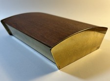 AUB&Ouml;CK Messing/Teak - Humidor DECKELDOSE Carl Aub&ouml;ck Wien 50er