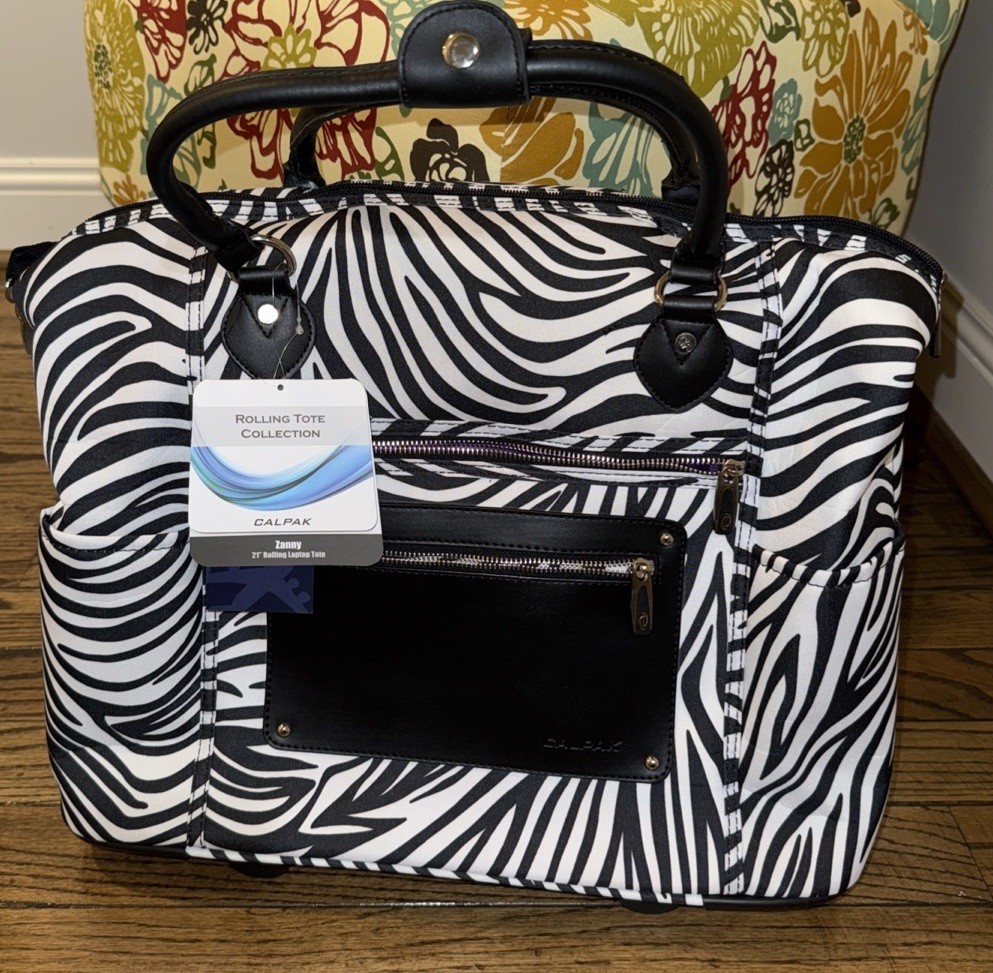 Leynir Calpak Soho Rolling Duffel CALPAK New Zanny Zebra Print 21