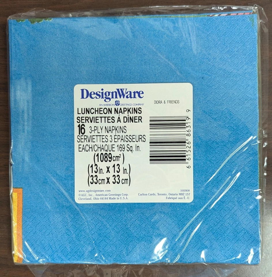 29 PAQUETES DE SERVILLETAS DE ALMUERZO DORA & FRIENDS 16CT DE ARTÍCULOS DE DISEÑO *LA FOTO ES LOTE REAL* Foto 4 de 4