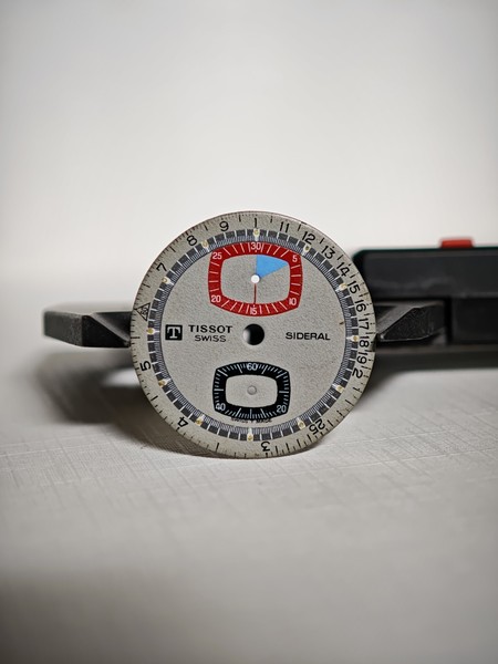 mr.wristwatches ® Racing Dial TISSOT BULLHEAD SIDERAL, gray with tritium. RARE