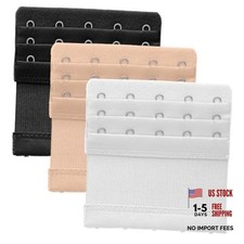 3 Pcs Women's Bra Extenders 5 Hooks 3 Rows Women Elastic Bra Extender Bra