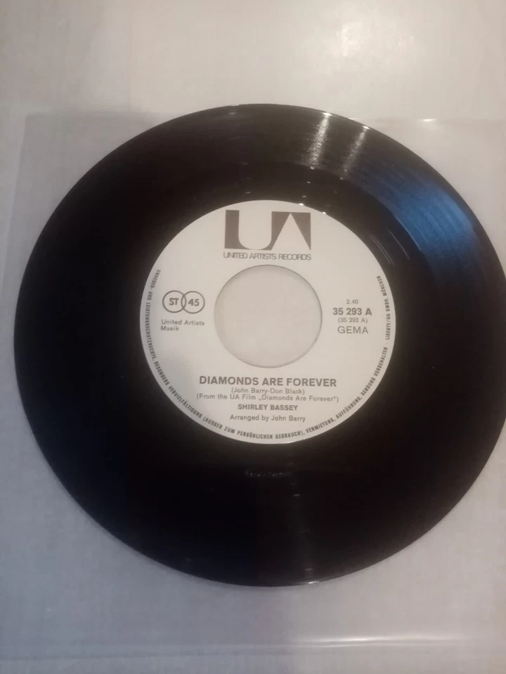 "7" SINGLE SHIRLEY BASSEY-DIAMONDS ARE FOREVER-JAMES BOND-1971-FILMMUSIK- - Bild 2 von 2
