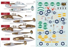 CUTTING EDGE DECALS 1/72 P-38H/J/L Lightning 80th FS 8th FG 475th FG (USAAF)