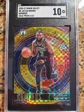 Panini 2020-21 Select Numbers Gold Prizm /10 Jaylen Brown #5 SGC 10 Celtics POP1