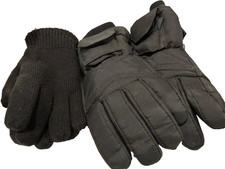 2 Pairs Winter Gloves Thinsulate Battery Heated Untested Black Knit Ski Lot
