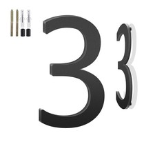 5 Inch Floating House Numbers for Outside, Address Numbers for House Black 3