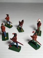 Union Of South Africa 6 Toy Lead Indians 1/72nd