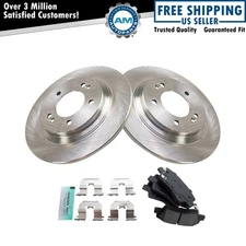 Rear Brake Pad & Rotor Kit Semi-Metallic Fits Hyundai Kia