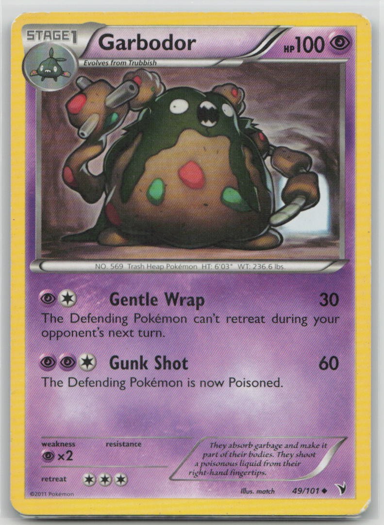 Garbodor 49/101 Uncommon Noble Victories Pokemon Heavily Played