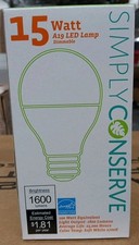 Simply Conserve 15 Watt 100W Equal 1600 lumens Dimmable A19  LED Light Bulb 2