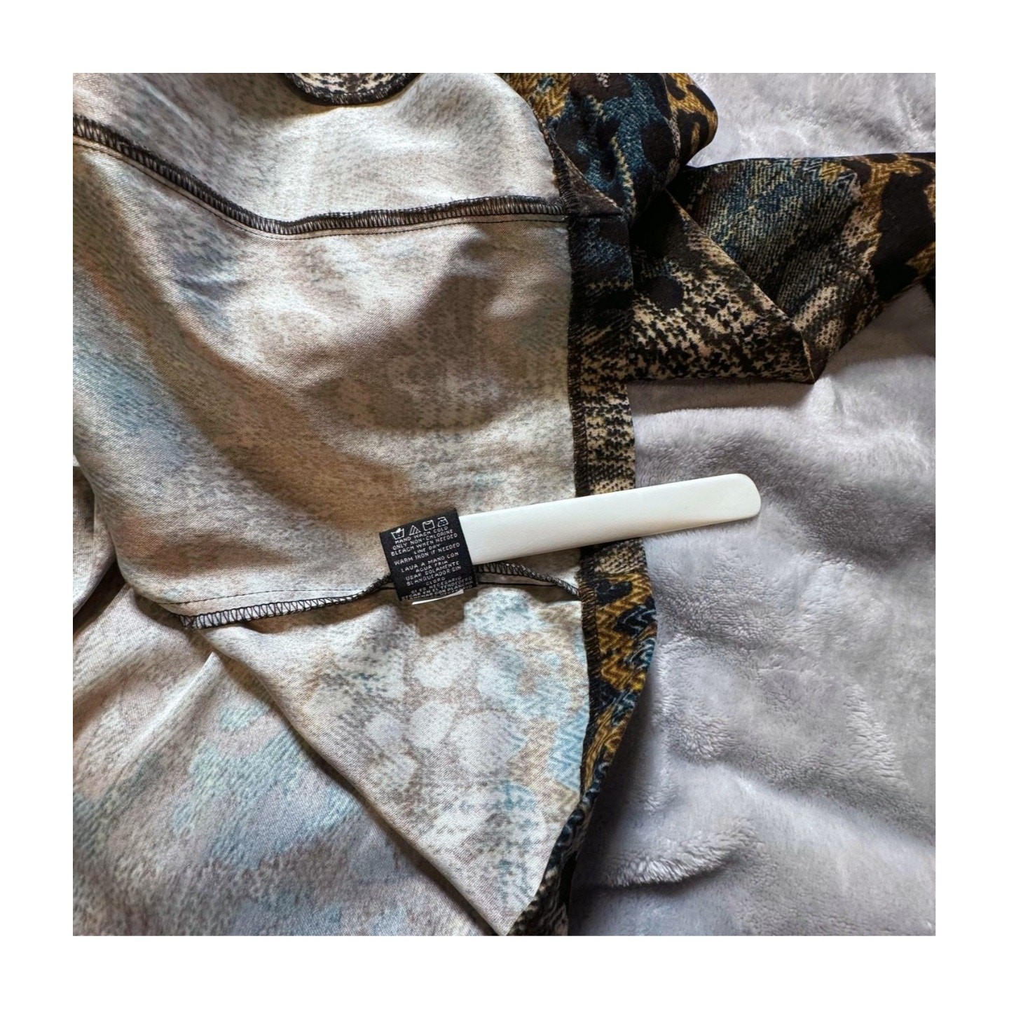 Briggs New York Patchwork Print Button Front Jack… - image 6