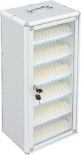 72 Slots Cell Phone Locker Box Cell Phone Lockers Storage Cabinet White