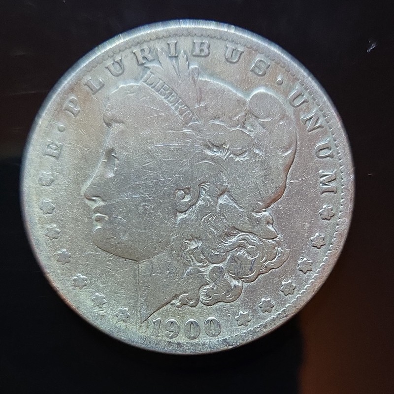 1900-S Morgan 90% Silver Dollar $1 Coin. 0.77344 ASW